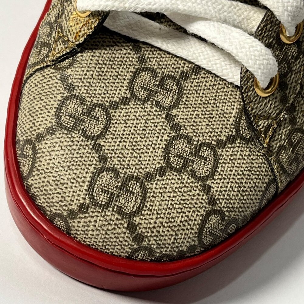 Gucci Mens GG Supreme Sneakers With Red & Blue Accents Size 7 Leather Canvas - Picture 6 of 8